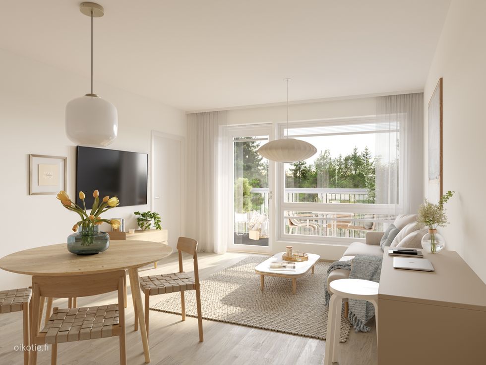 Asunto A20, 3-4h+kt+s/vh, 74,5 m2, olohuone, taiteilijan näkemys