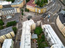 Taloyhtiöllä vehreä sisäpiha