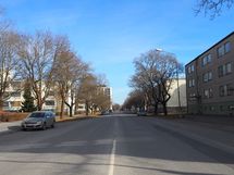Kalevanpuisto kaupungin keskustaan päin