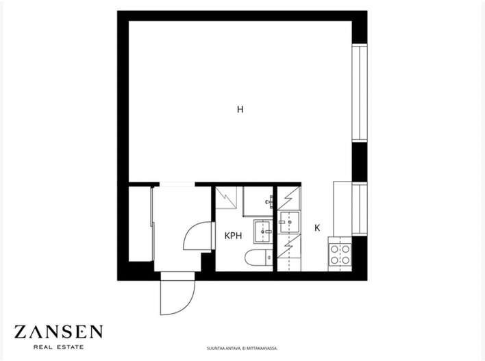 Kerrostalo, 1h, kk, kph, 34 m², Länsi-Herttoniemi – pohled 2