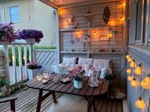 Terassipihan iltatunnelmaa.