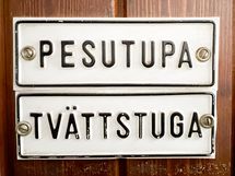 Pesutupa asukkaiden käytössä, 5 euroa/kk.