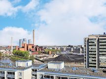 parvekenäkymä Kalasataman suuntaan