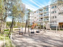 Taloyhtiön suojaisa leikkipiha