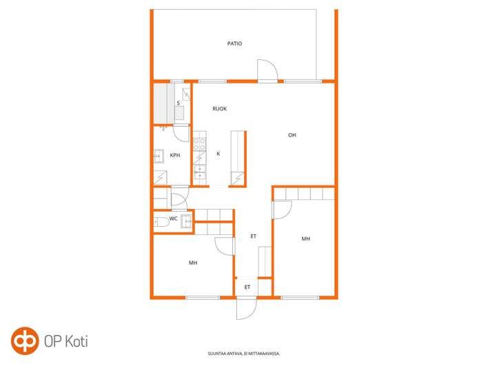 Rivitalo, 3h+k+s, 79 m², Hakalanmäki - Näkymä 2