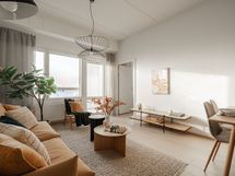 Taimen esittelyasunto A1 olohuone