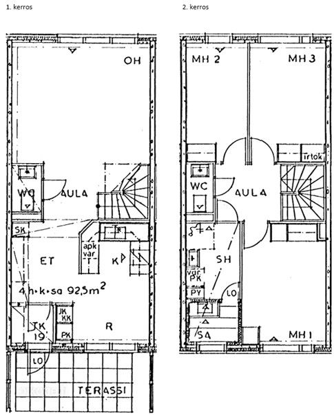Rivitalo, 4h+k+s, 92,5 m², Nöykkiö - Näkymä 2