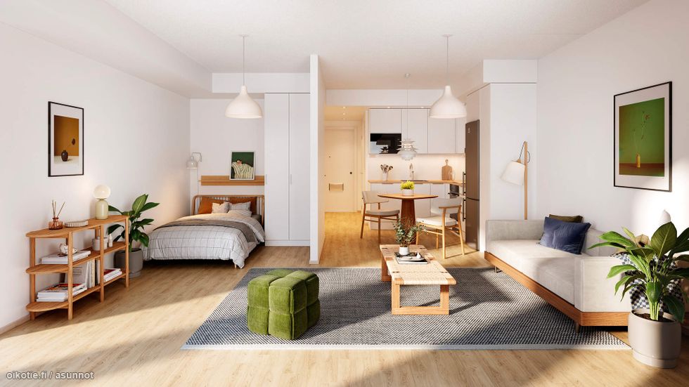 Visualisointi kodista (1h+kt+alk., 32,5 m²)