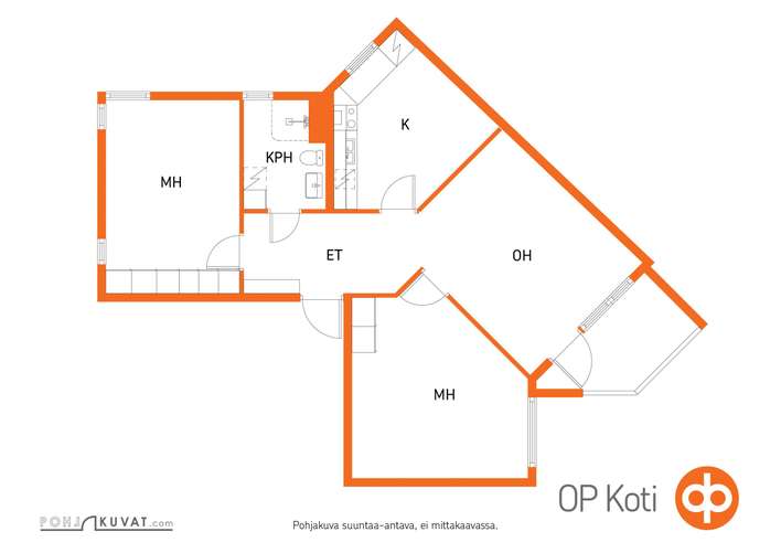 Kerrostalo, 3h,k, 76,5 m², Skinnarila - Näkymä 2