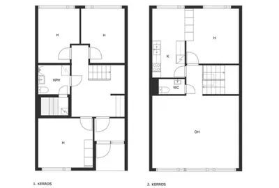Rivitalo, 4h(5) + k + kph + s + wc, 99 m², Kivisalmi - View 2