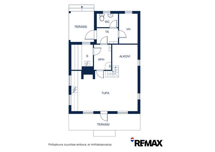 Omakotitalo, tupa, alkovi, kph/s, wc, vh, parvi, 46 m², Mallusjoki - Näkymä 2