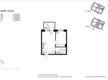 Asunto A10, 2h+kt, 37,0 m2, pohjakuva
