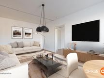 Virtuaalisisustettu olohuone