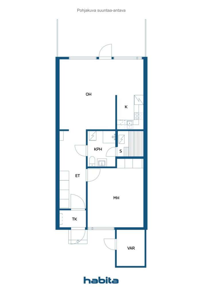 Rivitalo, Kattavasti remontoitu kaksio, 58 m², Keljonkangas - Näkymä 2