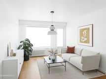 Virtuaalikalustettu olohuone