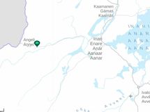 Sijainti Pyhäjärvellä hieman ennen Angelin kylää.