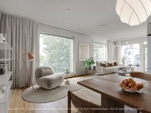 Samanpohjaisen asunnon C88 4. krs valokuva virtuaalistailattuna