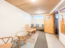 Taloyhtiön saunatilat ovat ajanmukaiset.