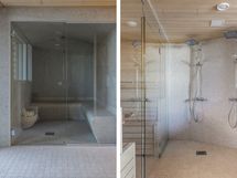 Taloyhtiössä useita saunoja, mm. höyrysauna