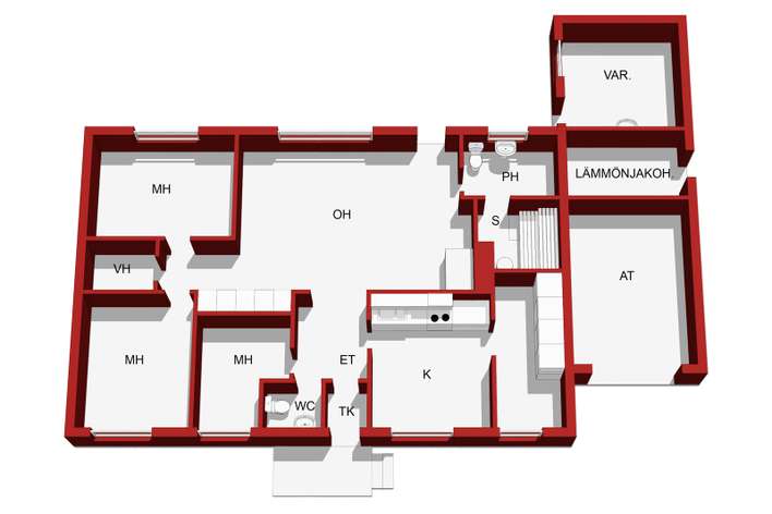 Omakotitalo, 4h, k, vh, sauna, varasto , 116/164 m², Haukiluoma - View 2