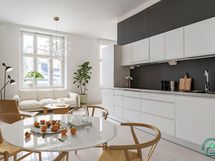 Virtuaalikalustettu olohuone/keittiö