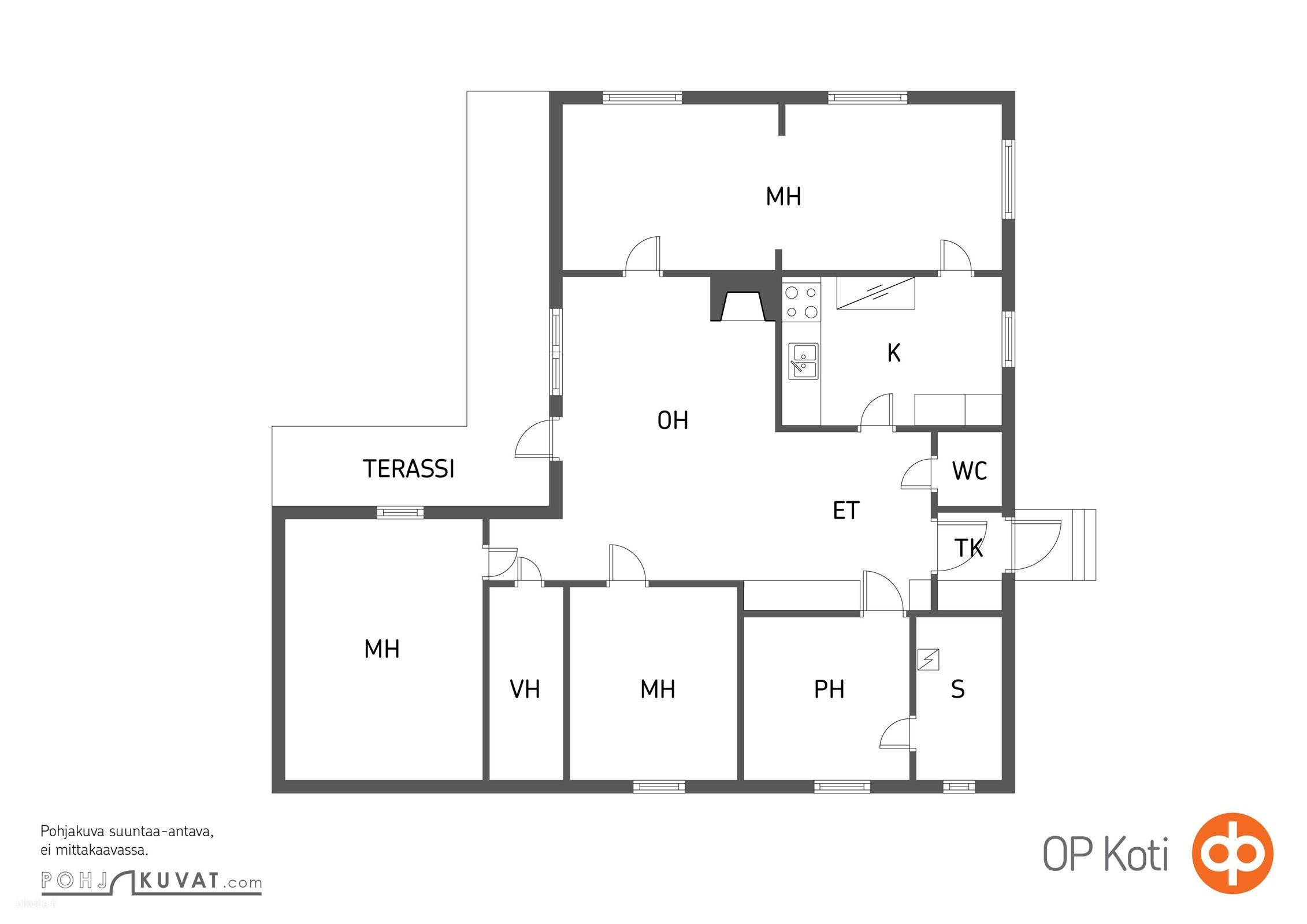 Omakotitalo, 4mh, oh, k, kph/sauna, erill.wc, vh, terassi, 128/141 m², Keskusta - View 2