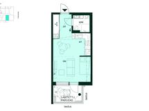 Kodin pohjapiirros (1h+kt, 30,5 m²)