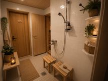Kylpyhuone tunnelmaa...