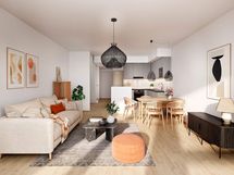 Visualisointikuva Renatan asunnosta B 32, B 33, B 34, ja B 35, 4h+kt+s