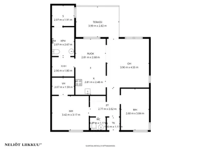 Puutalo-osake, Oh,2mh,wc,khh,kph,s,terassi, 85 m², Myrskylä - View 2