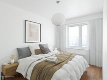 Virtuaalikalustettu makuuhuone