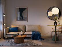 Visualisointikuvassa taiteilijan näkemys aiemmin toteutetusta kohteesta.