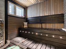 Tunnelmallinen led-valaistu sauna