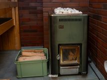 Sauna lampiää puilla