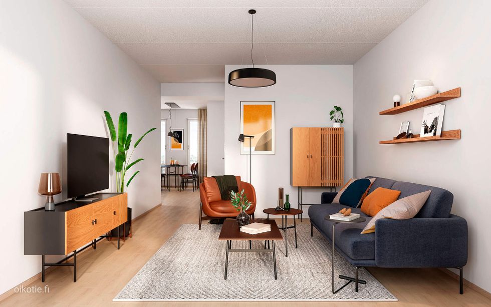 Visualisointi Renatan kodista A 1, A 6, A 11, A 16,  3h+kt, 78 m²