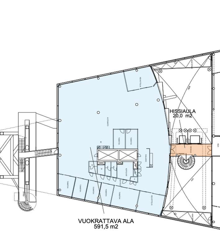 Liiketila, 591,5 m², Ruoholahti - Näkymä 3