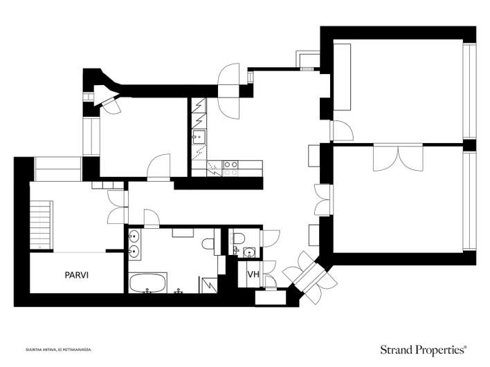 Kerrostalo, 4h, keittiö, kph/wc, erill. wc ja vh., 122 m², Ullanlinna – pohled 2