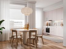 Viitteellinen kuva 66 m2 asunnosta.