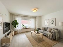 Läpitalon kaksio tehoneliöillä hyvin pidetystä yhtiötä. Loistosijainti ja tehoneliöt tarjolla!