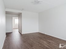 Olohuone on tilava ja erittäin valoisa