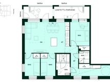 Kodin pohjapiirros (3-4h+kt+s, 81,5 m²)