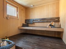 Sauna. Huomaa sormipaneelit.