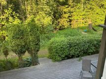 Näkymä terassilta kesällä