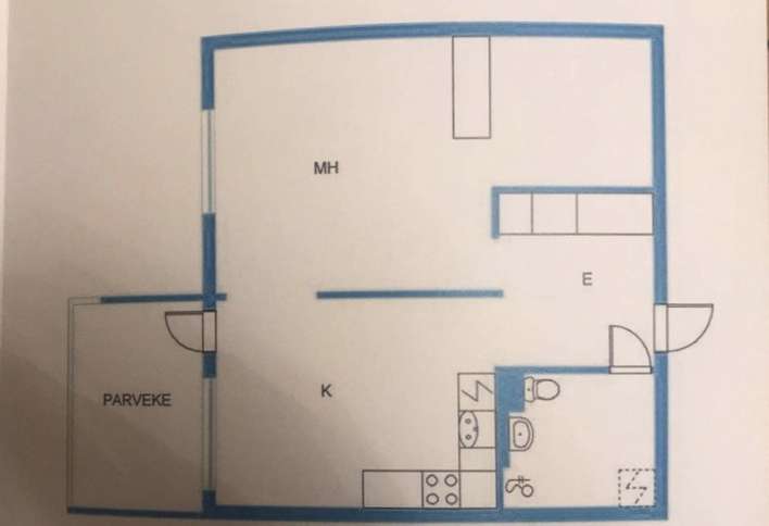 Kerrostalo, 1h + avok + kph+lasitettu parveke, 44,5 m², Kannelmäki - Näkymä 2