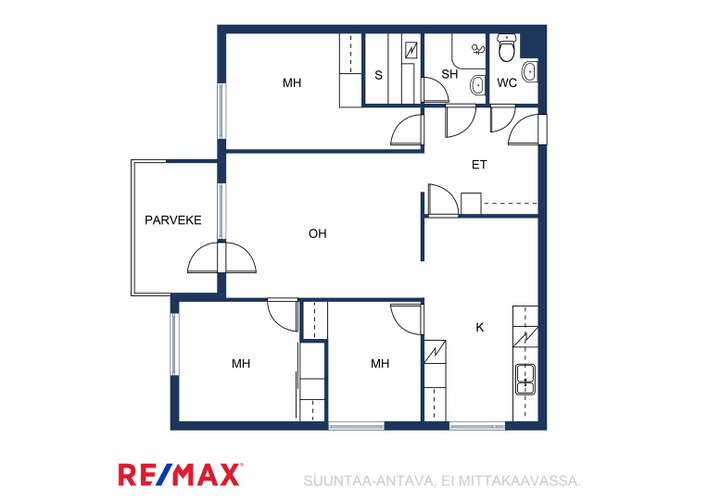 Kerrostalo, 4h, k, kph/s, wc, las. parveke, 84 m², Leppävaara – pohled 2
