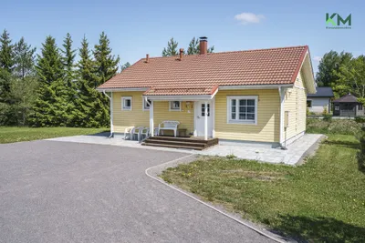 Omakotitalo, Avokeittiö, olohuone, mh, wc, khh, sauna, kph, parvi, terassi, 66 m², Oripää - Näkymä 3