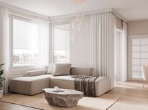 Viitteellinen kuva 88,5 m2 asunnosta.