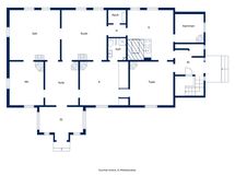 Päärakennuksen alakerta.