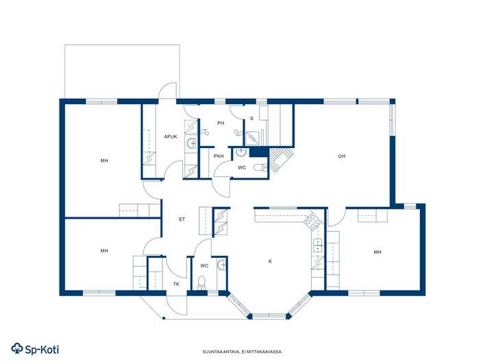Omakotitalo, 4h+k+s+vsto+lämmin at+kesäkeittiö+ulkovarasto, 124/164 m², Päkinmäki - Näkymä 2