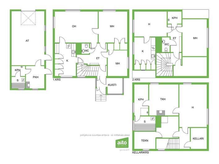 Omakotitalo, 6h, k, s, kph, wc, khh, at, var, th, ym, 200/260 m², Lähenmäki - View 2
